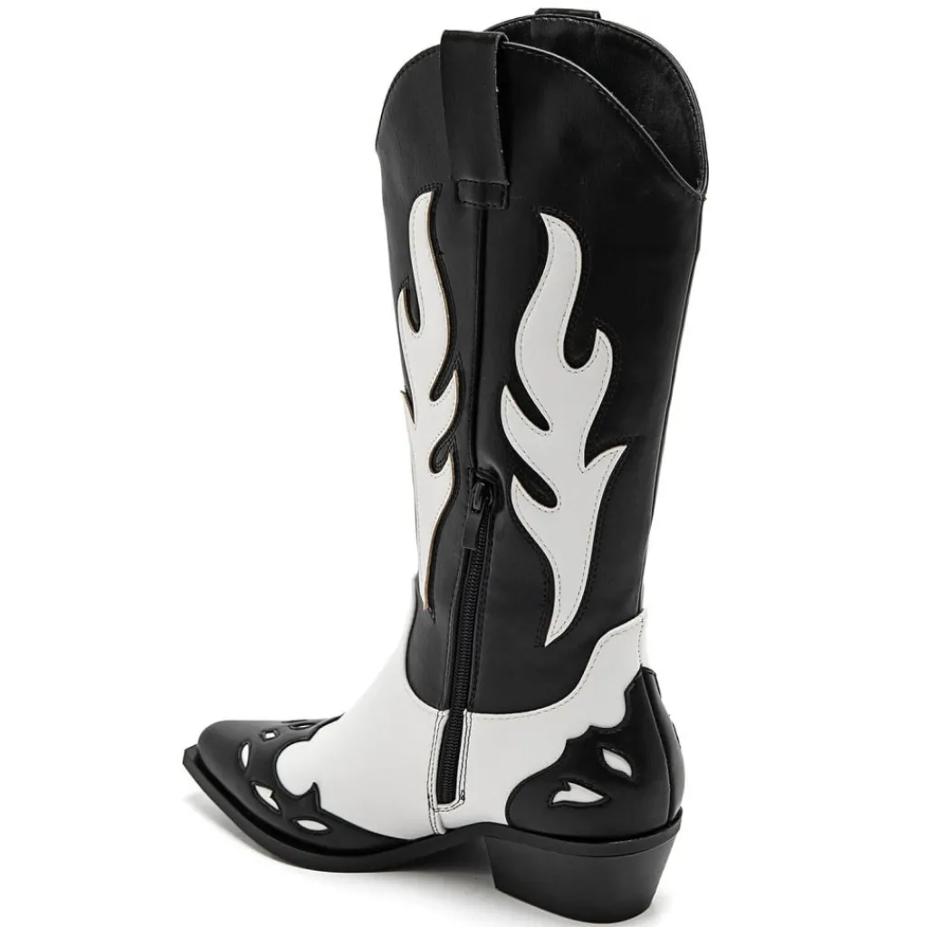 SHOES Abby Dame cowboystøvle 9632A - Black Hot