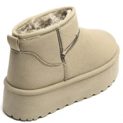 SHOES Agathe dame bamsestøvler 8906 - Kaki Discount