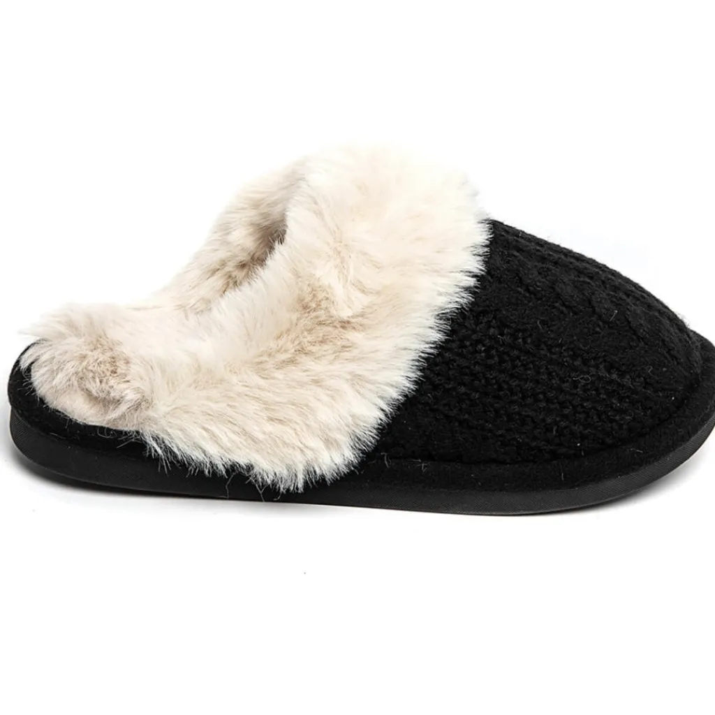 SHOES Aisha dame hjemmesko 5284 - Black Clearance