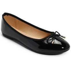SHOES Alli dame ballerinasko VG256 - Black Vernice Discount