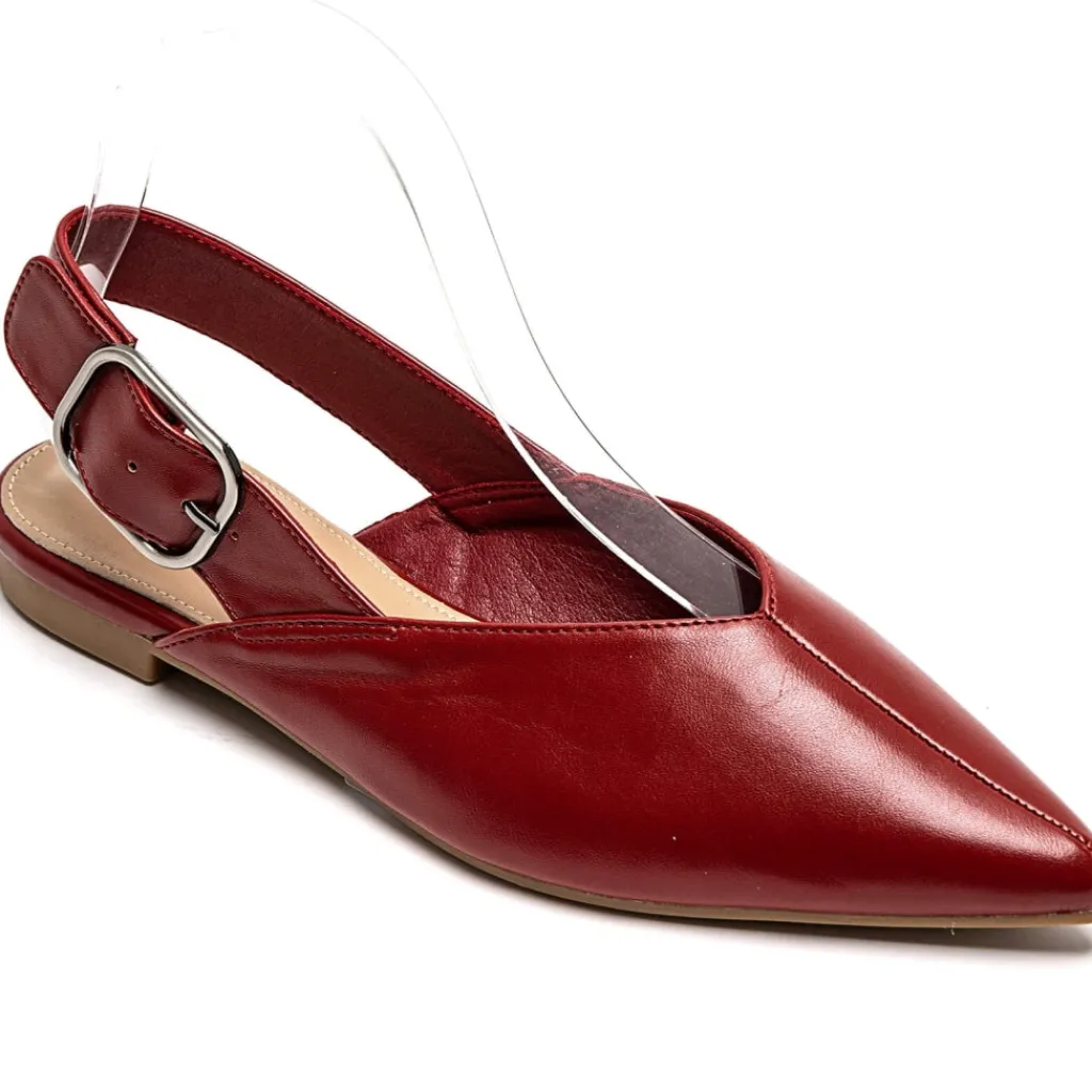 SHOES Amance dame slingback ballerinaer 9705 - Red Online