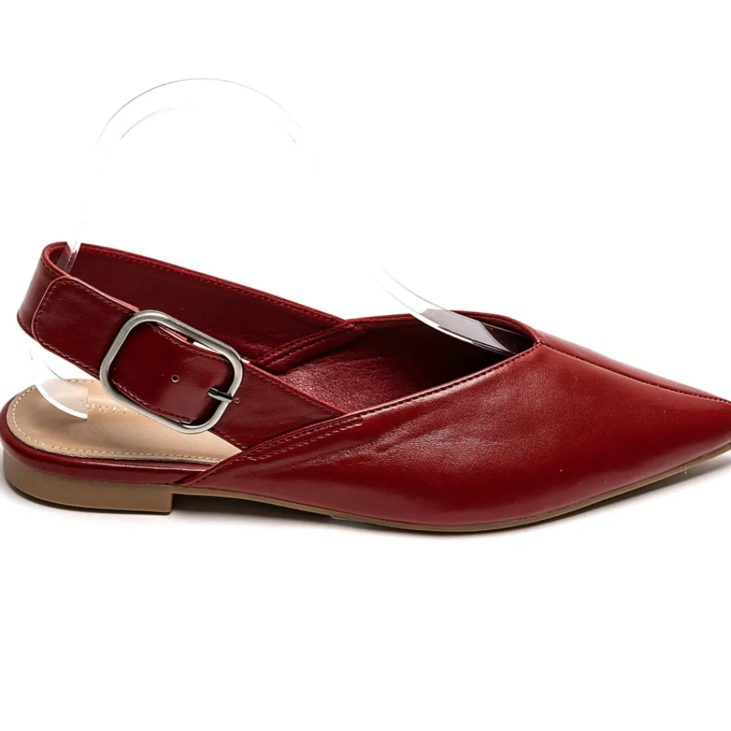 SHOES Amance dame slingback ballerinaer 9705 - Red Online