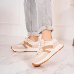 SHOES Annick dame sneakers 8917 - Beige Best