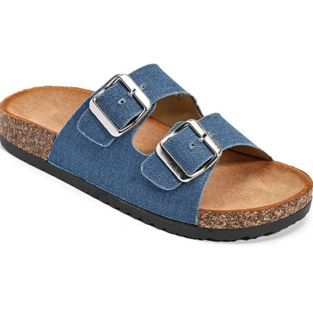 SHOES Bertha dame sandaler WD295 - Jeans Chiaro