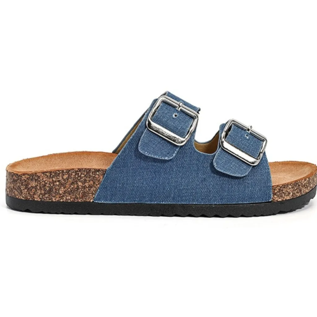 SHOES Bertha dame sandaler WD295 - Jeans Chiaro