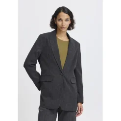 b.young dame blazer BYDANTA - Black Melange Best
