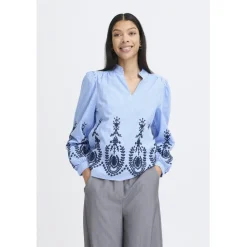 b.young dame bluse BYXFAUSTA - light blue mix New