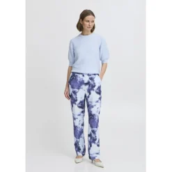 b.young dame bukser BYIBINE - Medieval Blue Blur Outlet