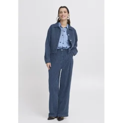 b.young dame bukser BYKANILLA - Mid Blue Denim Discount