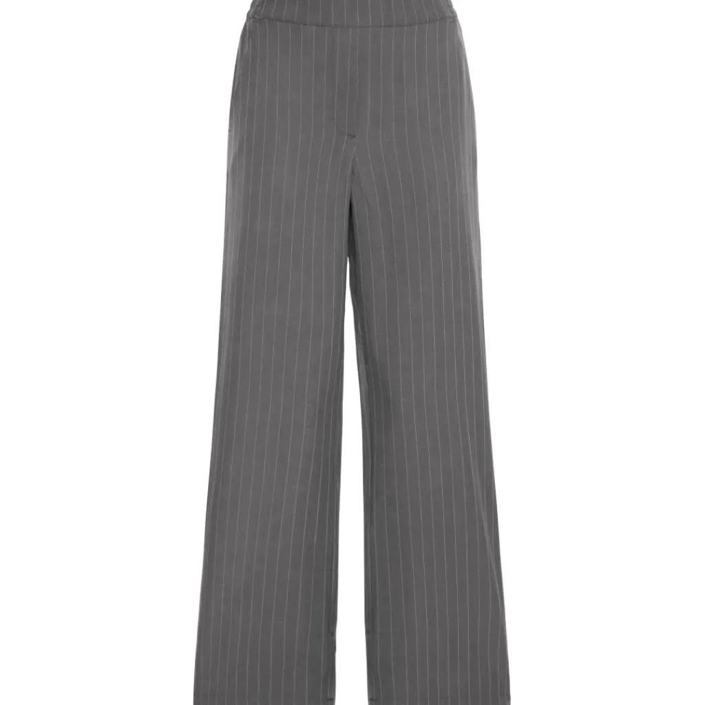 b.young dame bukser BYMMIDDE - Dark Grey Mel. Pinstripe Mix Clearance