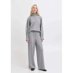 b.young DAME BUKSER BYPUSTI - Mid Grey Melange Best