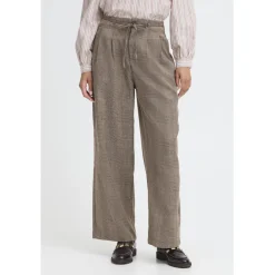 b.young dame bukser BYXDIYAR - BROWN/BLACK TARTAN Discount