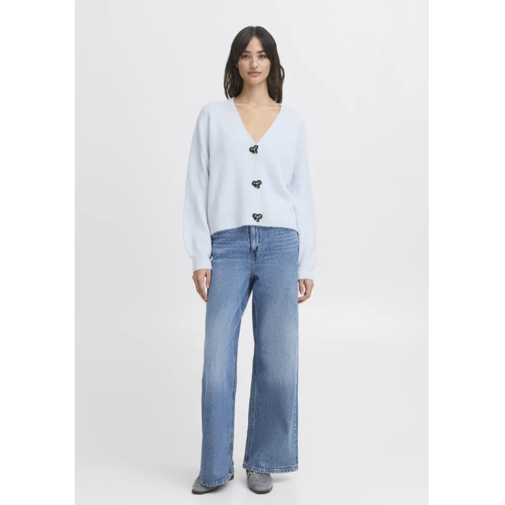b.young dame cardigan BXOMEA - Cashmere Blue MELANGE Sale