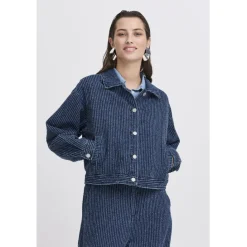 b.young dame jakke BYKANILLA - Mid Blue Denim Best