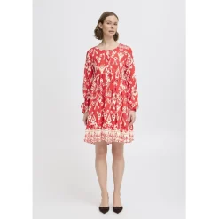 b.young dame kjole BYJASMINA - Flame Scarlett Eth Mix Clearance