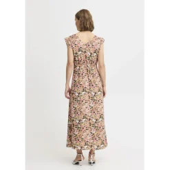 b.young dame kjole BYMMJOELLA - Coral Blush Flower Hot