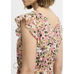 b.young dame kjole BYMMJOELLA - Coral Blush Flower Hot