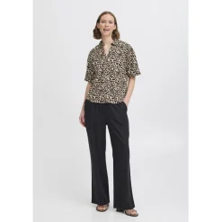 b.young dame skjorte BYFALAKKA - Rainy Day Leopard Mix Hot