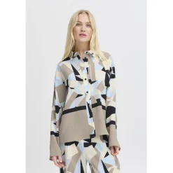 b.young dame skjorte BYFAVIA - Humus Blocks Hot