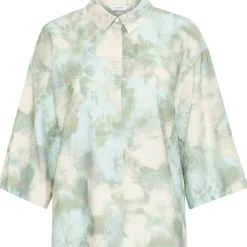 b.young dame skjorte BYIBINE - Blue Haze Blur Hot