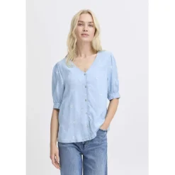 b.young dame skjorte BYKOSMO - Light Blue Denim Hot