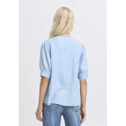 b.young dame skjorte BYKOSMO - Light Blue Denim Hot