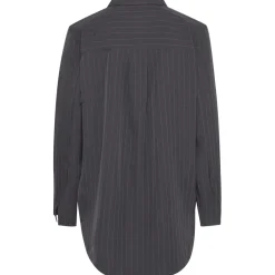 b.young dame skjorte BYMMIDDE - Dark Grey Mel. Pinstripe Mix Clearance