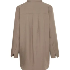 b.young dame skjorte BYMMIDDE - Walnut Melange Outlet