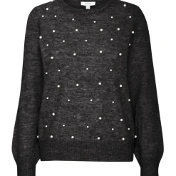 b.young dame strik BXOKAMA - Dark grey melange Best