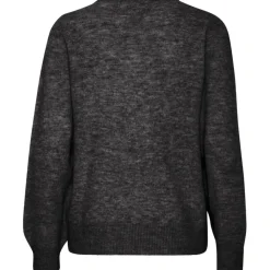 b.young dame strik BXOKAMA - Dark grey melange Best