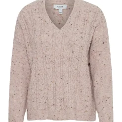 b.young dame strik BYNATA - Pale Mauve Melange Discount