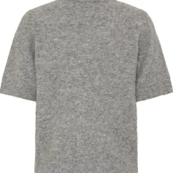 b.young dame striktrøje BYOMEA - Mid Grey Melange Online