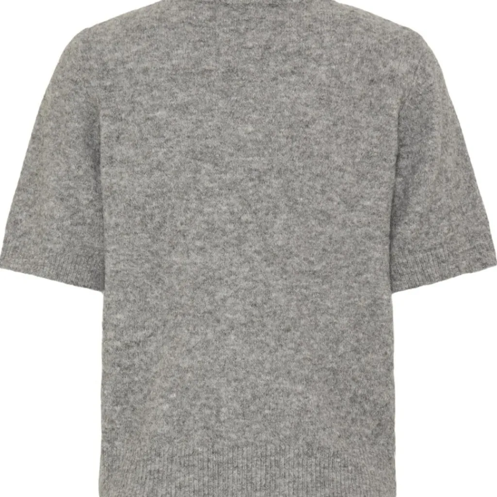 b.young dame striktrøje BYOMEA - Mid Grey Melange Online