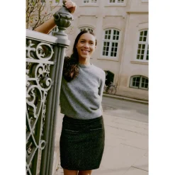 b.young dame striktrøje BYOMEA - Mid Grey Melange Online