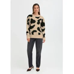 b.young DAME SWEATER BYMINYAX - Humus Mix New