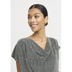 b.young dame top BYSHILOH - Silver Mix