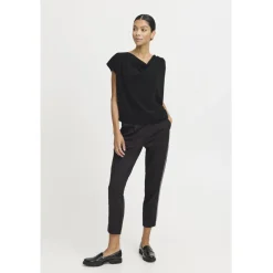 b.young dame top BYSHILOH - Black Mix Outlet