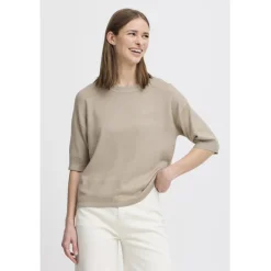 b.young dame t-shirt BYMMORLA - Humus Melange Sale