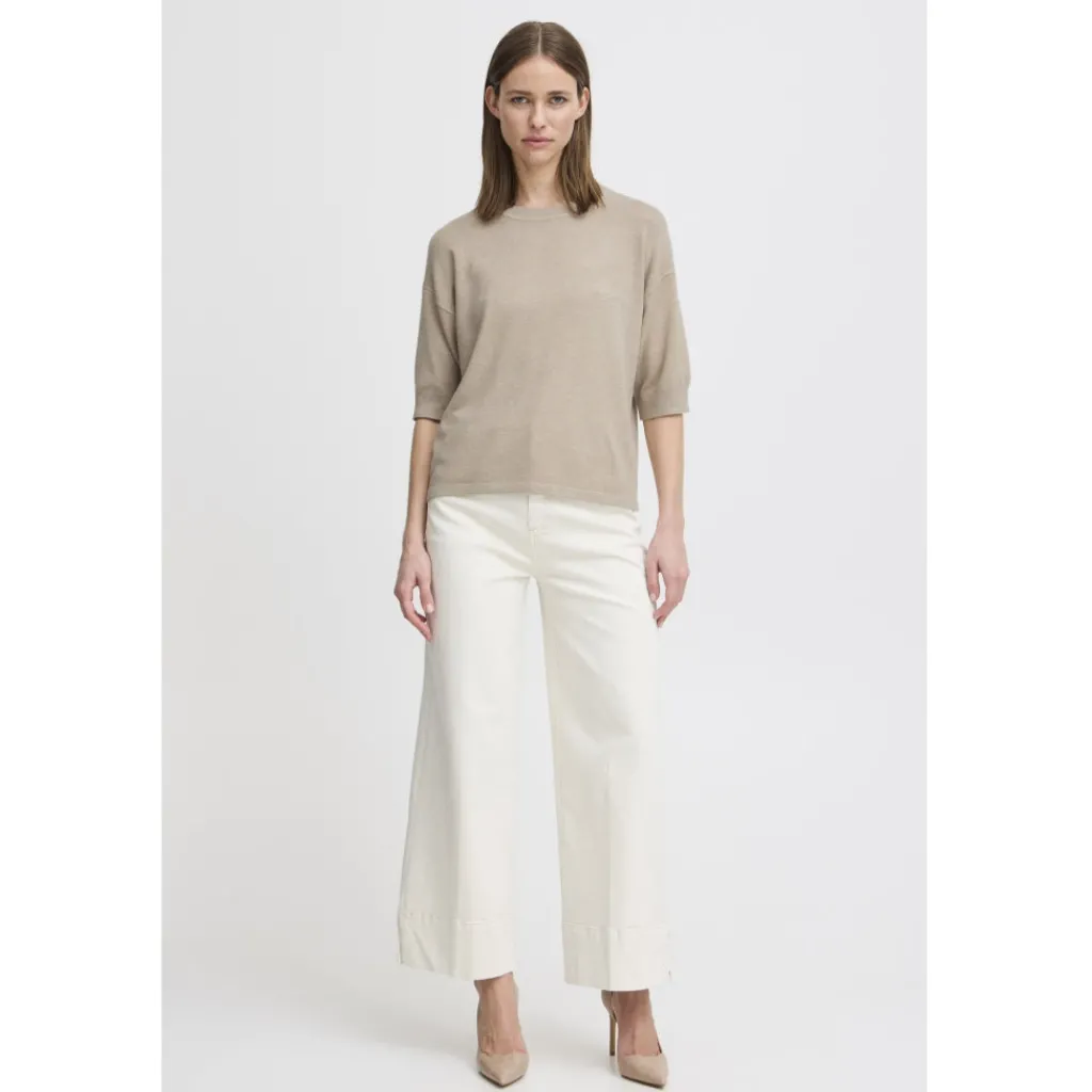 b.young dame t-shirt BYMMORLA - Humus Melange Sale