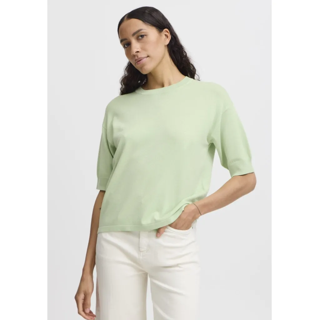 b.young dame t-shirt BYMMORLA - Nile Green Sale
