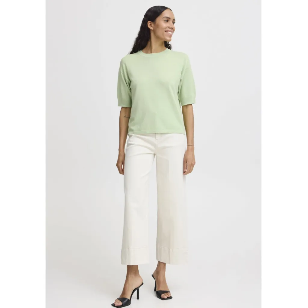 b.young dame t-shirt BYMMORLA - Nile Green Sale
