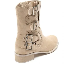 SHOES Celine Dame bikerstøvler 9635A - Beige Clearance