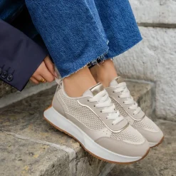 SHOES Dagmar dame sneakers 8960 - Beige Outlet