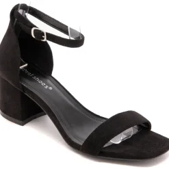 SHOES Edera dame stiletter med blokhæl 6894 - Black Hot