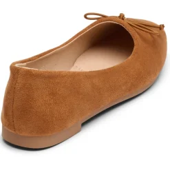 SHOES Florence dame ballerina sko DS-1A18 - Camel Outlet