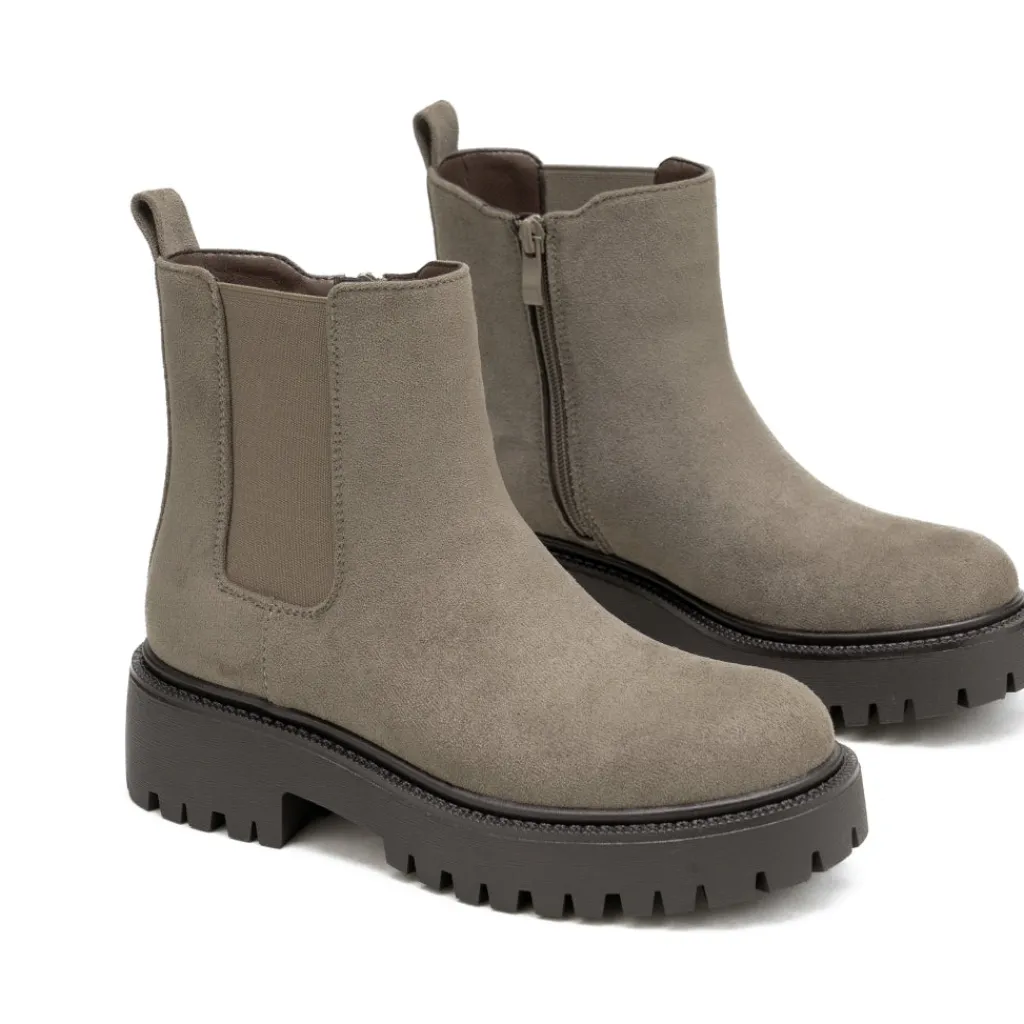 SHOES Florette dame støvler 68335 - Khaki Best