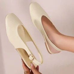 SHOES Gitte dame slingback ballerinasko OP16-46PU - Yellow Sale