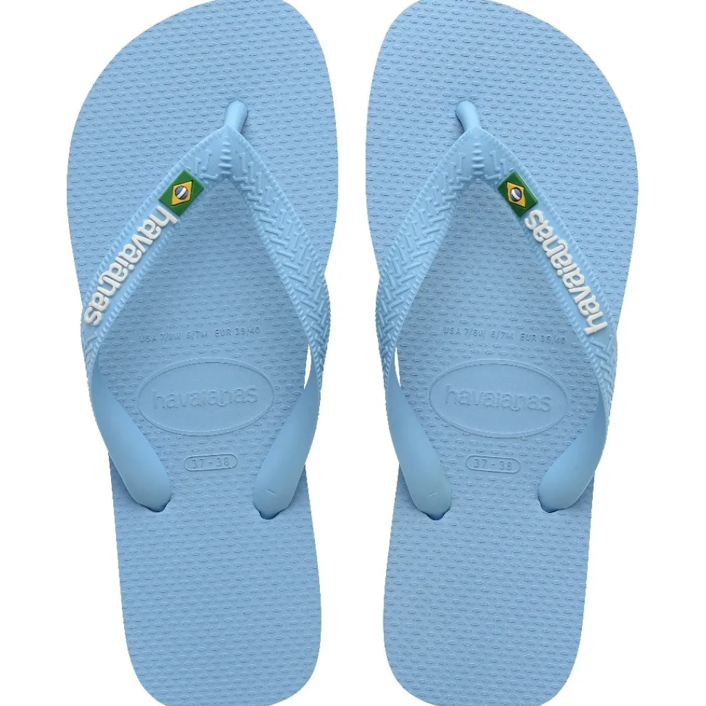 HAVAIANAS Slippers Unisex Brazil Logo 4110850 - BlueLavender/White Best