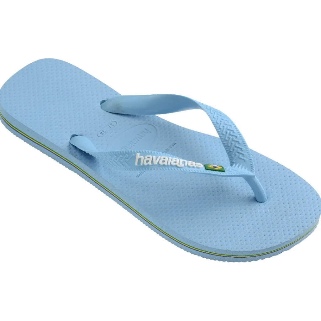 HAVAIANAS Slippers Unisex Brazil Logo 4110850 - BlueLavender/White Best