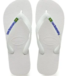 HAVAIANAS Slippers Unisex Brazil Logo 4110850 - White Clearance